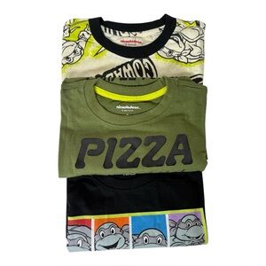 Nickelodeon TMNT Teenage Mutant Ninja Turtles Boys 8 Lot of 3 Long Sleeve Shirts